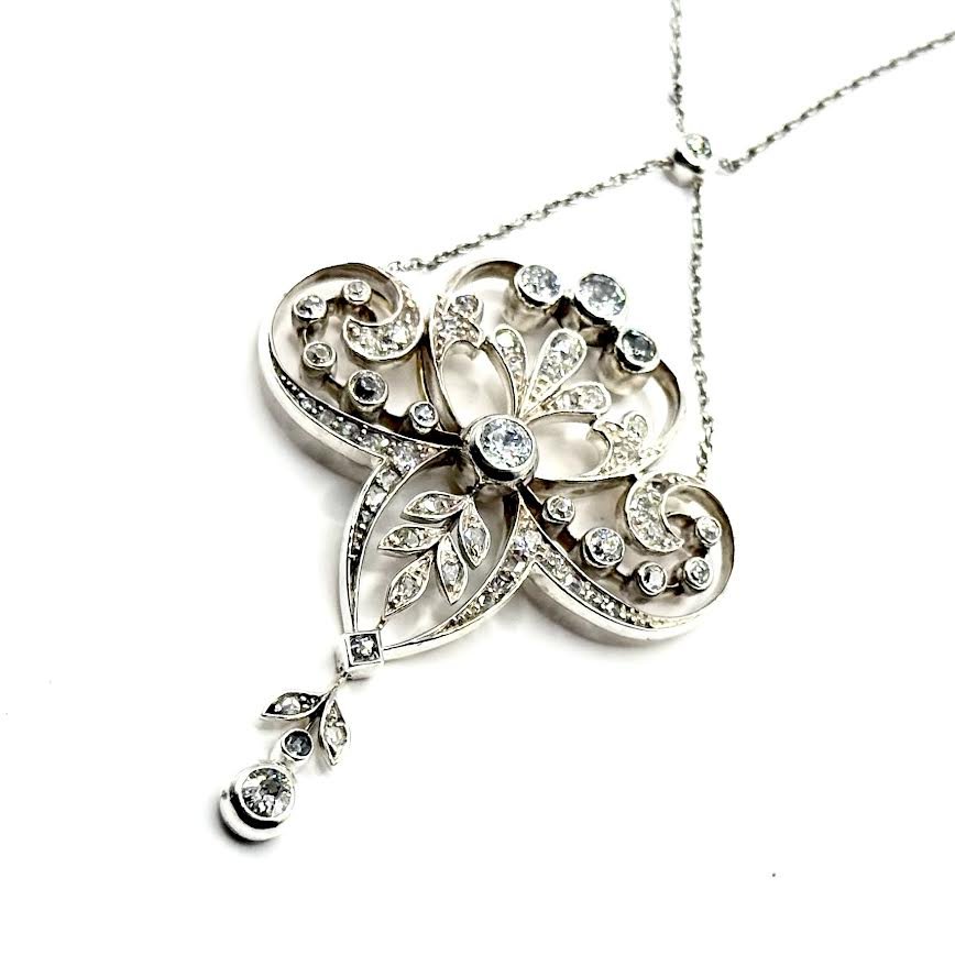 1497. Collier Art Déco Avec Diamants-photo-2