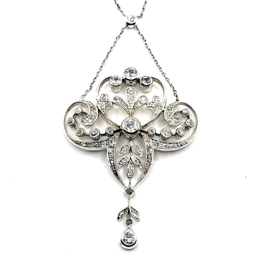 1497. Collier Art Déco Avec Diamants-photo-4