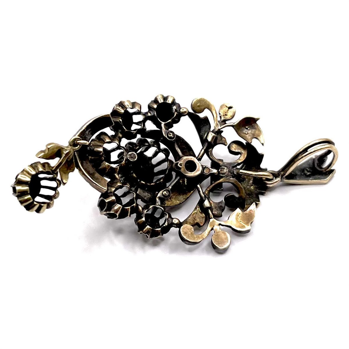 0648. Médaillon Art Nouveau Avec Diamants-photo-4