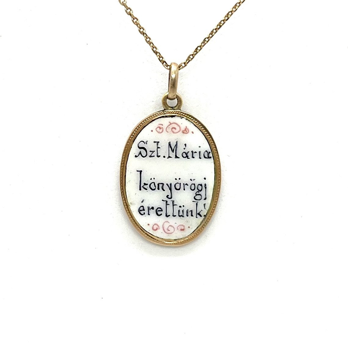 0429. Enamel Medal Of The Virgin Mary-photo-2