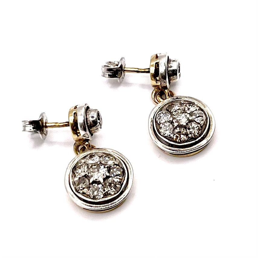 1046. Art Deco Earrings Adorned With Diamonds-photo-2