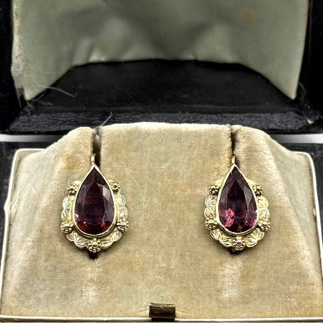 1432. A Pair Of Art Deco Earrings Adorned With Tourmalines-photo-5