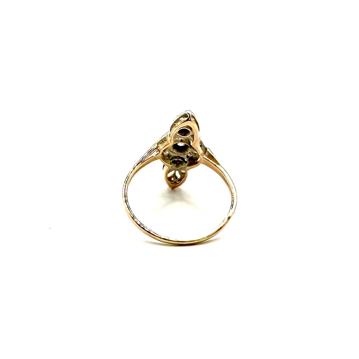 5150. Art Deco Gold Ring Set With A Diamond-photo-4