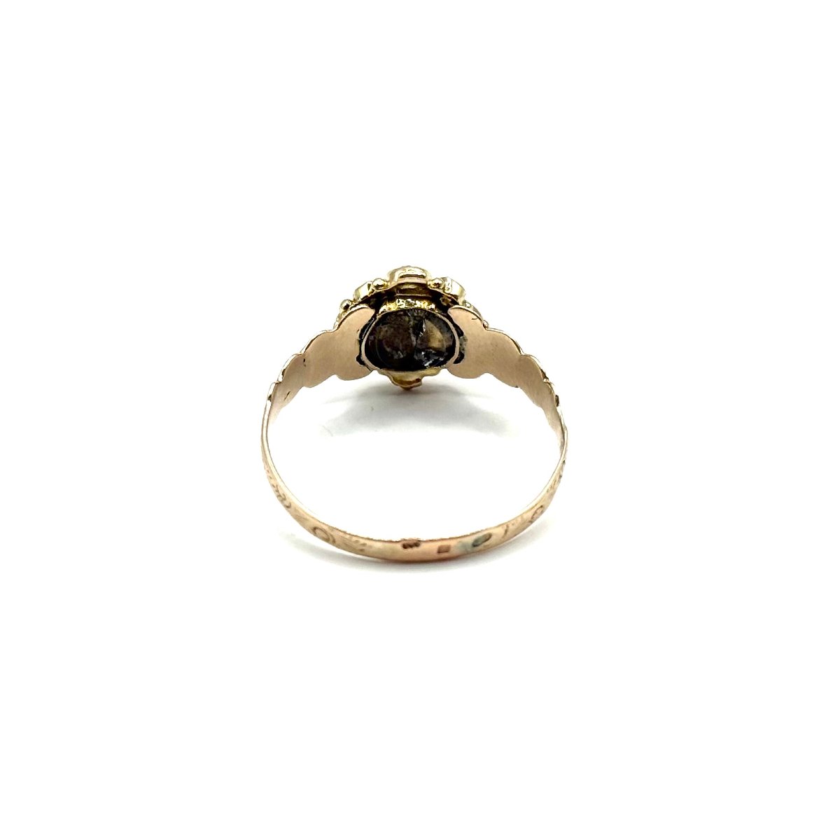5020.Bague victorienne en or ornée d’améthystes et d’émeraudes-photo-4