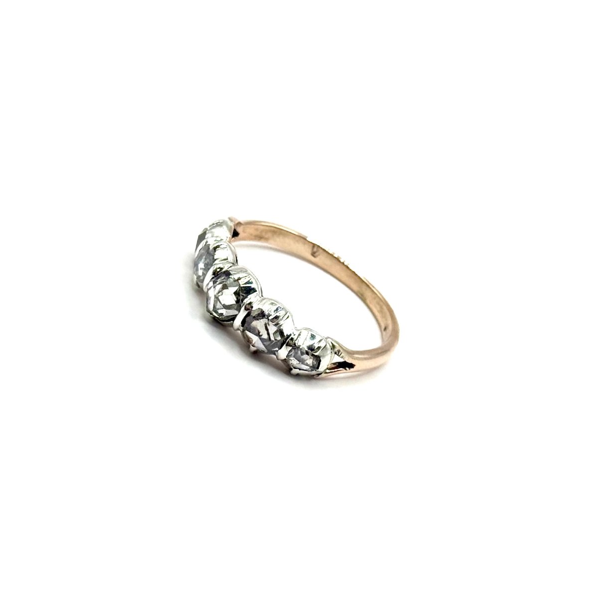 5028. Bague ancienne en or avec diamants-photo-3