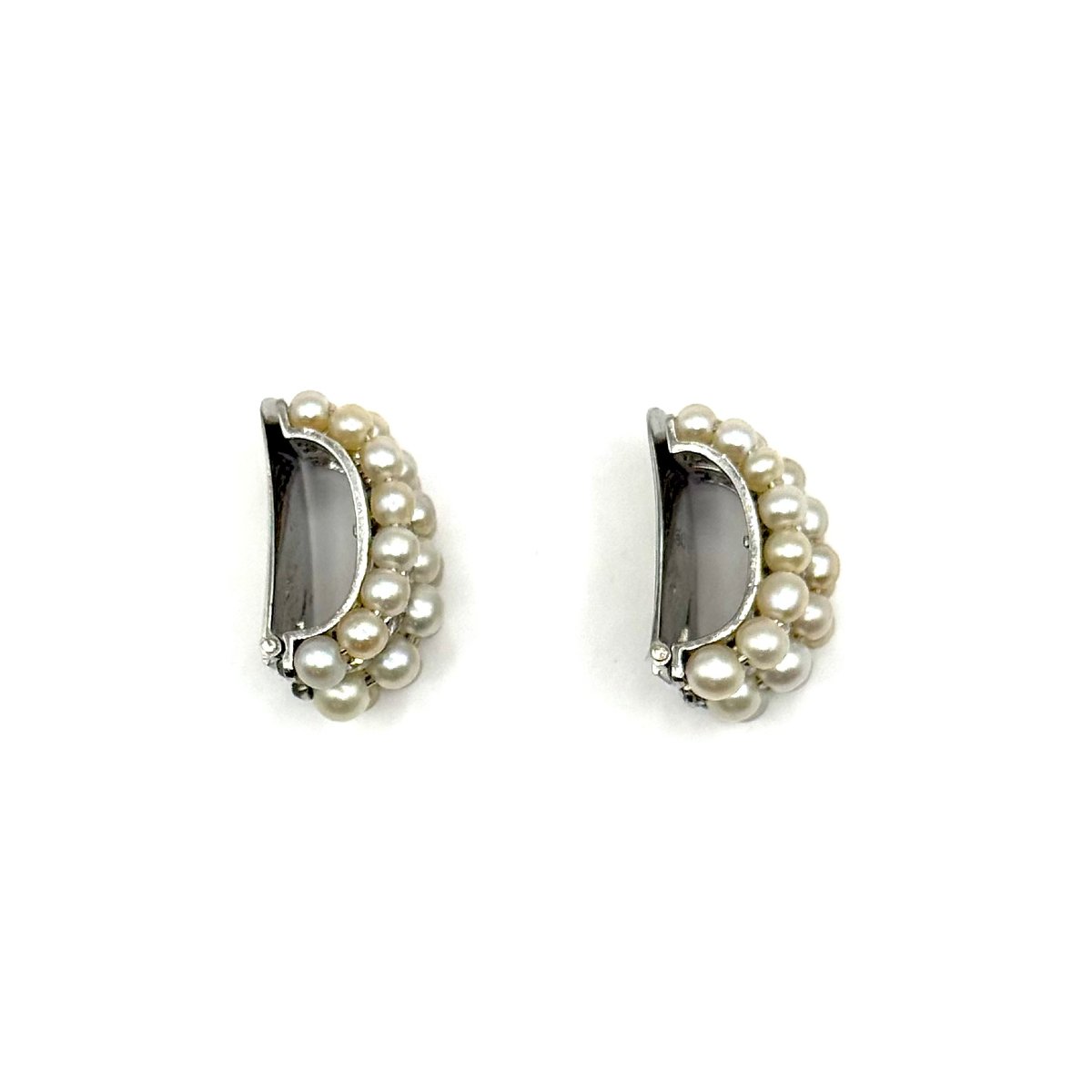 5207. Boucles d’oreilles Art déco en or ornées de diamants-photo-3