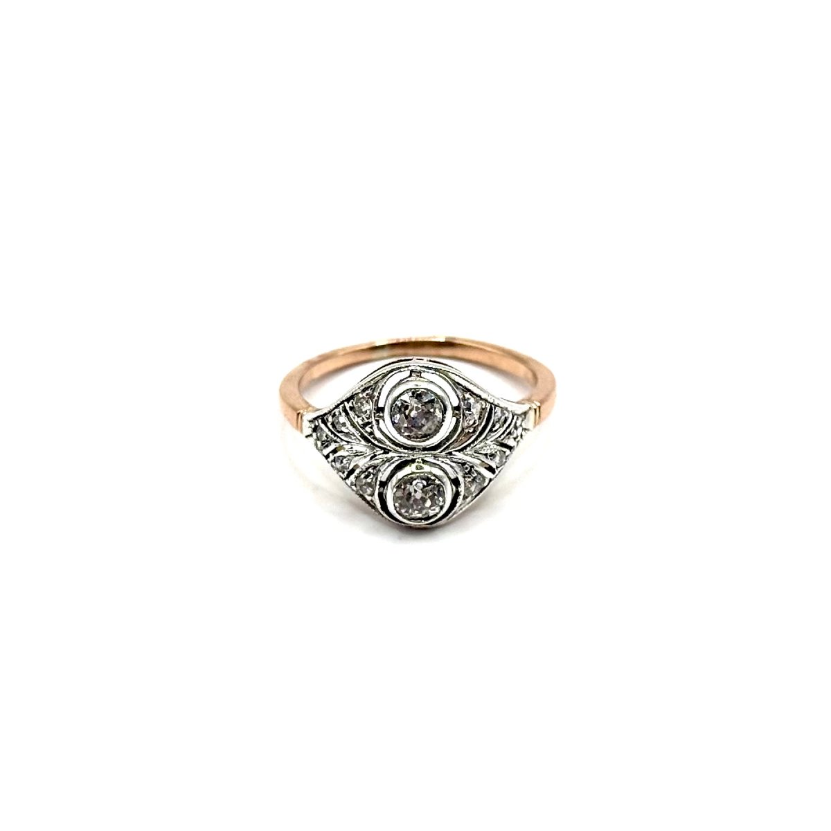 5008.  Bague Art déco ornée de diamants.-photo-1