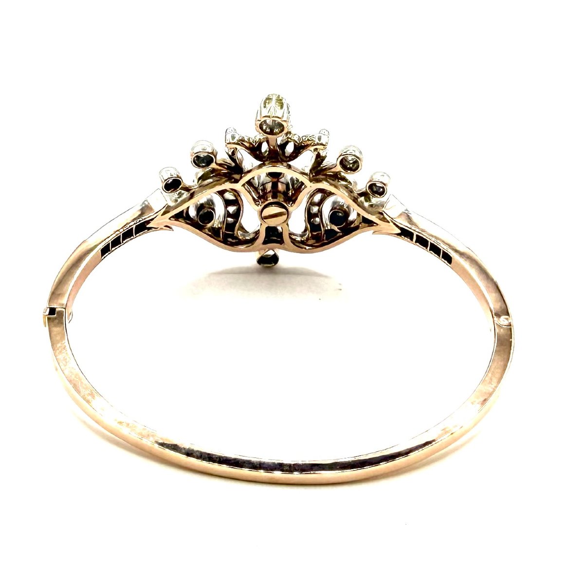 5233. Art Deco Tiara Bracelet With Diamonds.-photo-4
