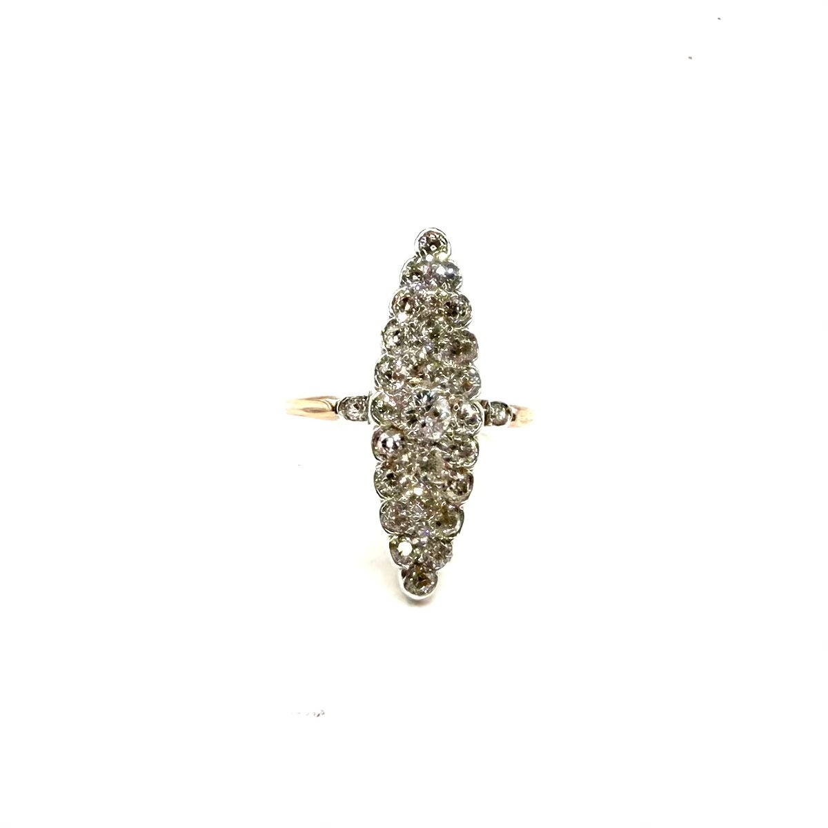 5236. Bague Art déco en or ornée de diamants.-photo-4
