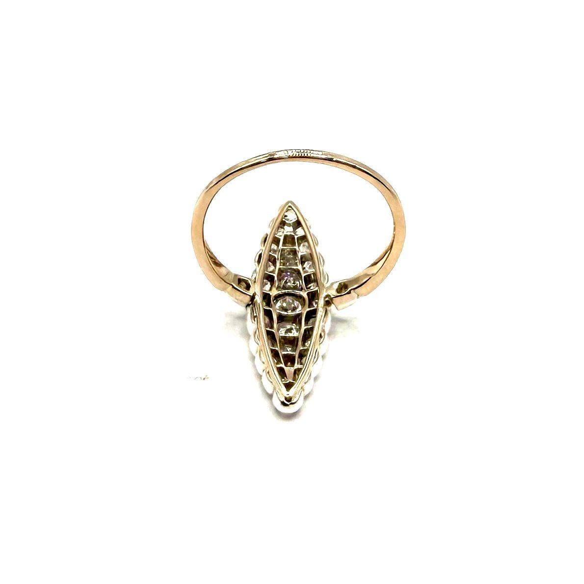 5236. Bague Art déco en or ornée de diamants.-photo-1