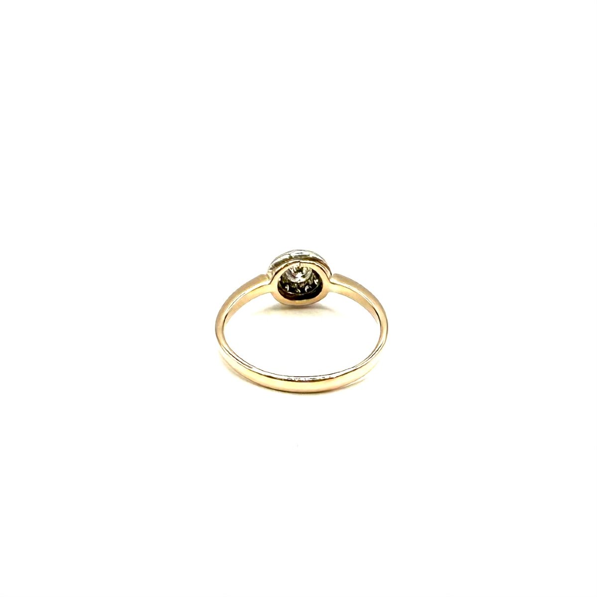 5240. Bague Art déco en or ornée de diamants.-photo-4