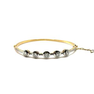 1554. Art Deco Gold Bracelet With Diamonds