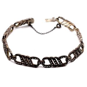 1046. Silver Bracelet With Marcasite