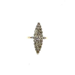 5236. Art Deco Gold Ring With Diamonds.