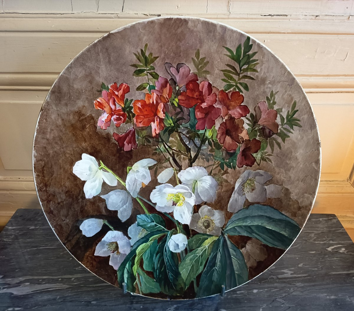 Large And Stunning Dish In Fine Earthenware-photo-2