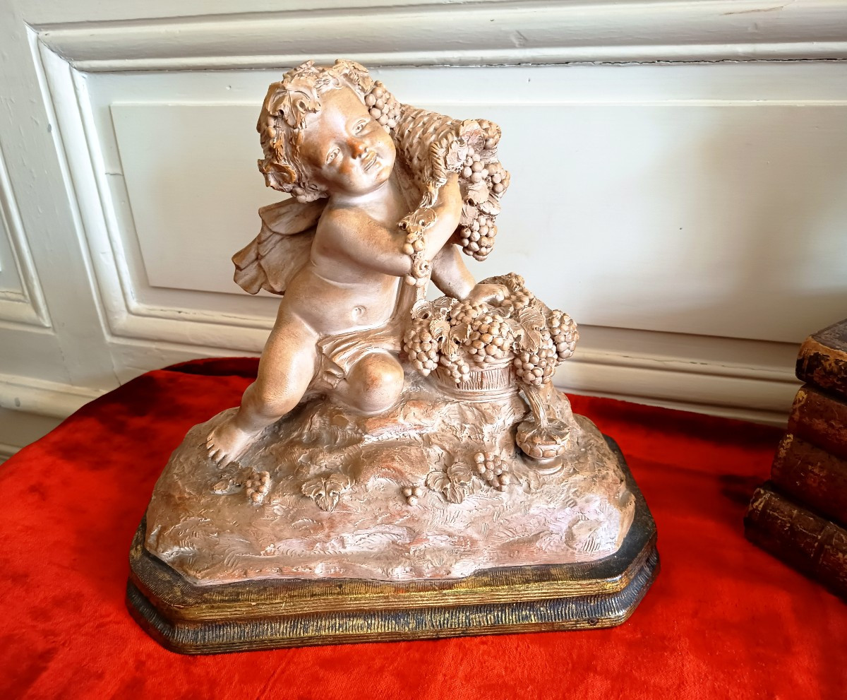 Bacchus Enfant, Terracotta After Clodion 19th Century