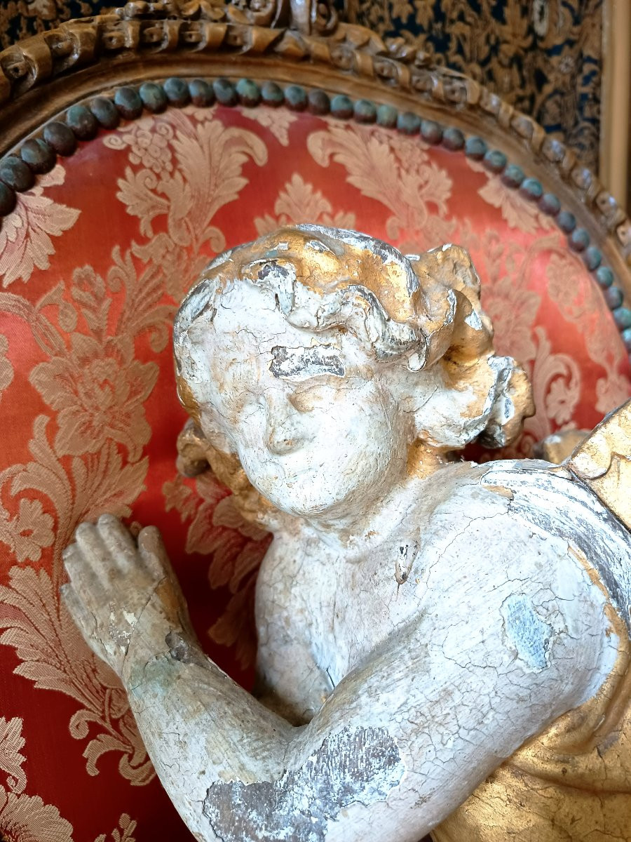 Angel Adorer Late 17th Century, Italy .-photo-3