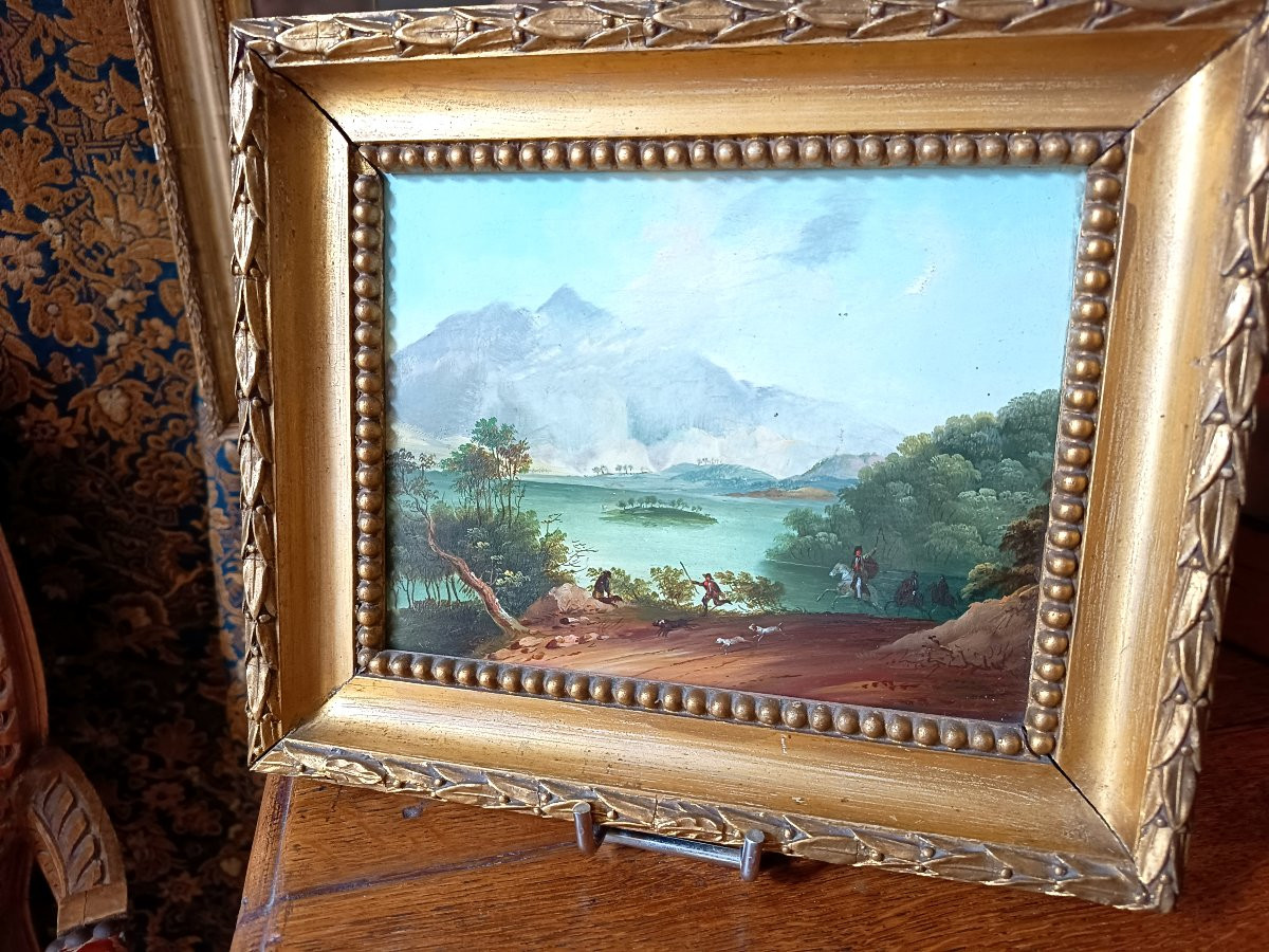 Scène de chasse à courre époque restauration-photo-2