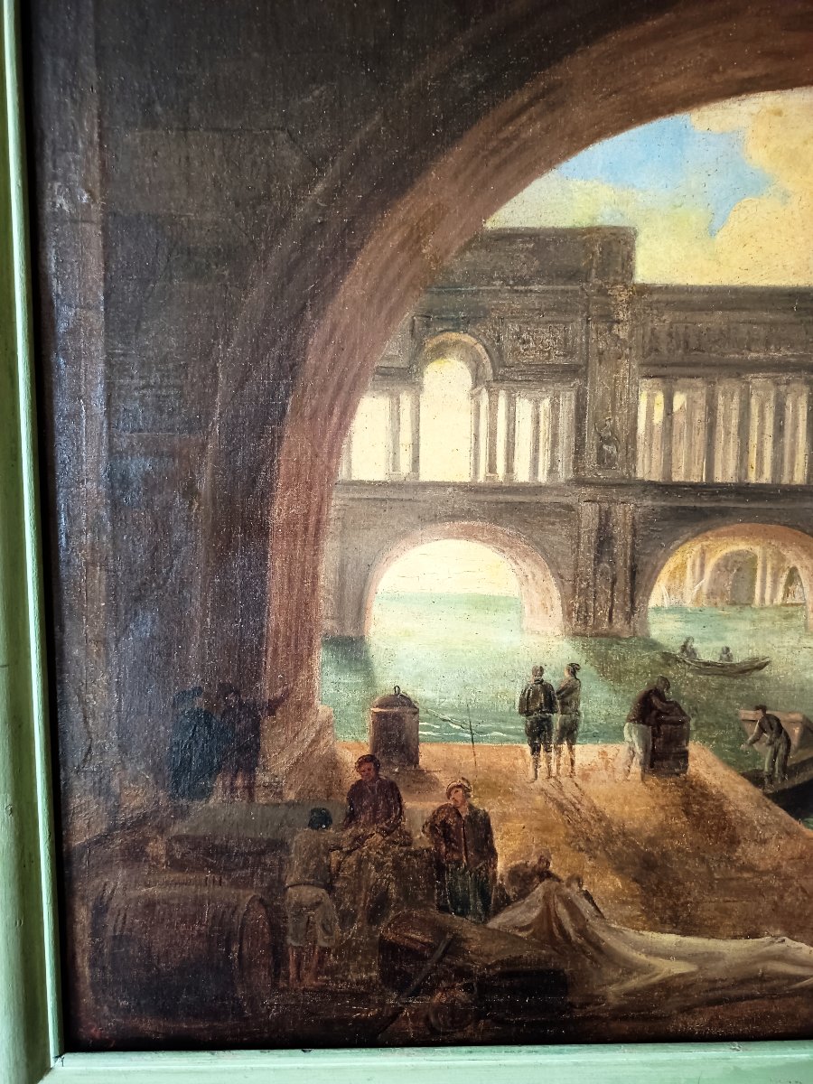 Grande "vue de Rome" dans le goût des caprices architecturaux -photo-1