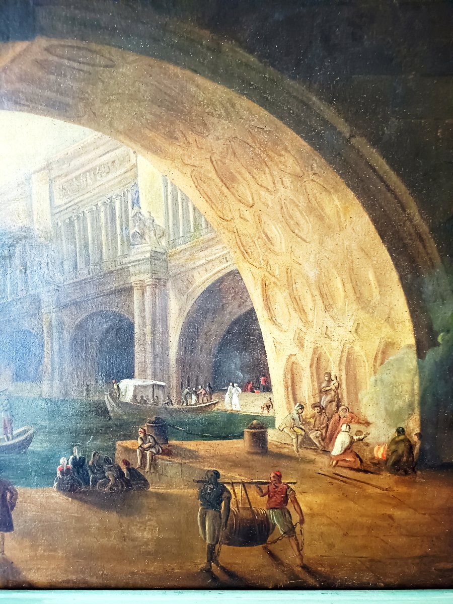 Grande "vue de Rome" dans le goût des caprices architecturaux -photo-2