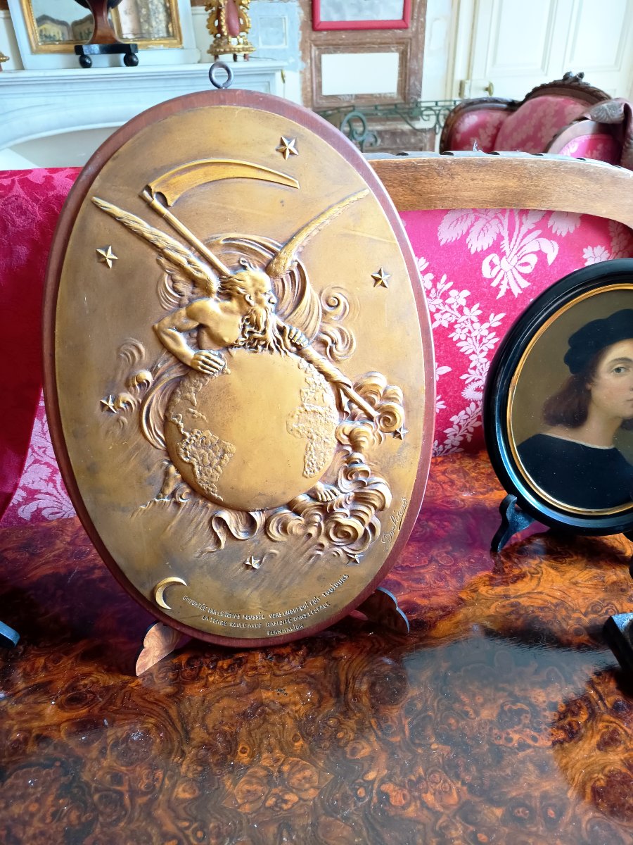 Low Relief In Bronze, Allegory Of Time-photo-4