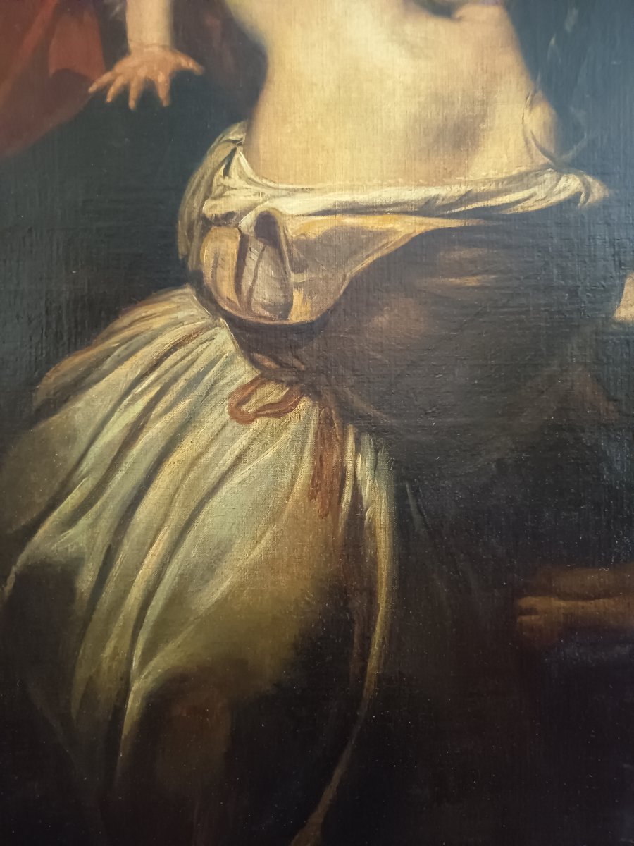 "le Jugement De Salomon" Painting After Valentin De Boulogne-photo-4