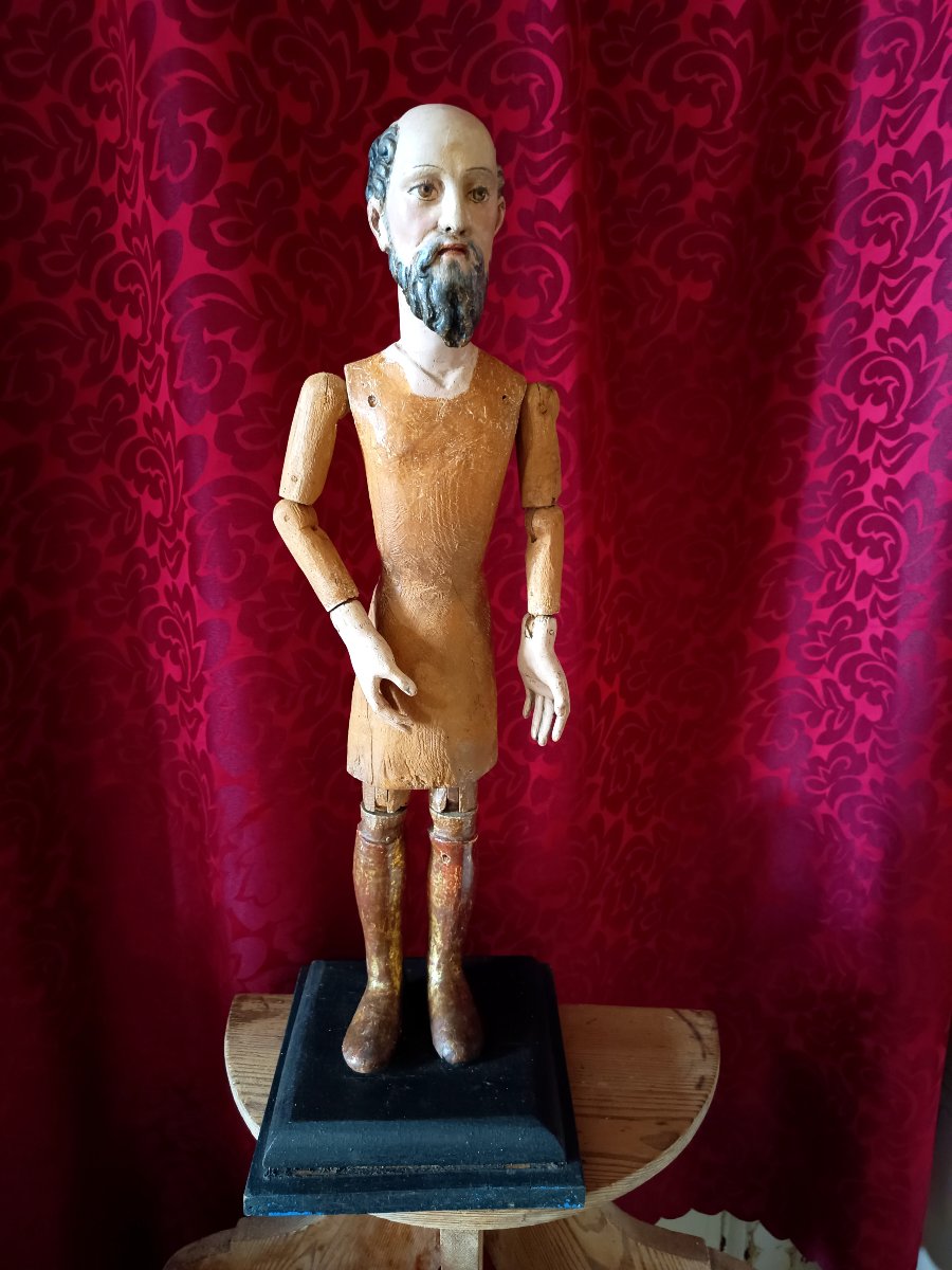 Articulated Procession Figure Or "capipote," 17th-century France.-photo-3