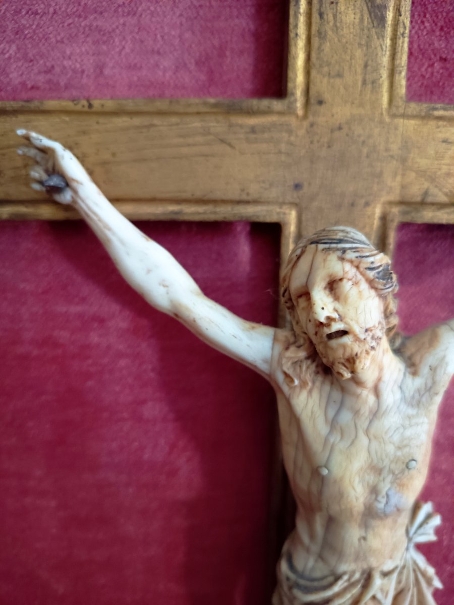 Grand cadre crucifix d'époque régence -photo-2