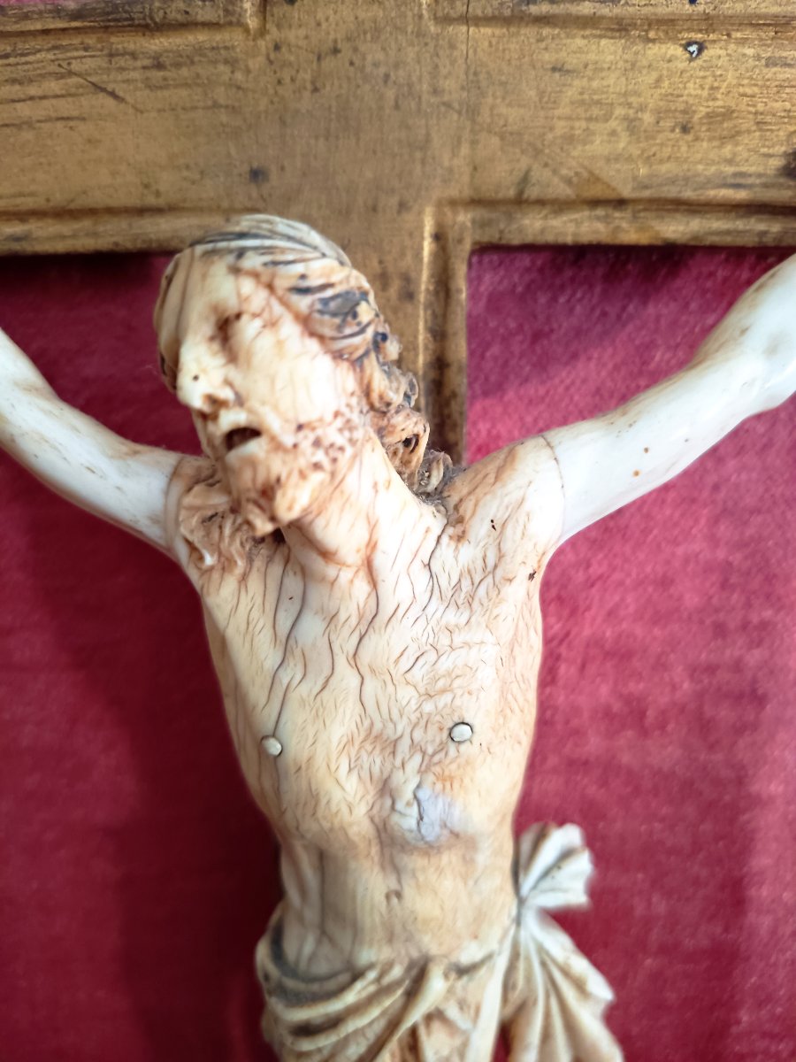 Grand cadre crucifix d'époque régence -photo-3