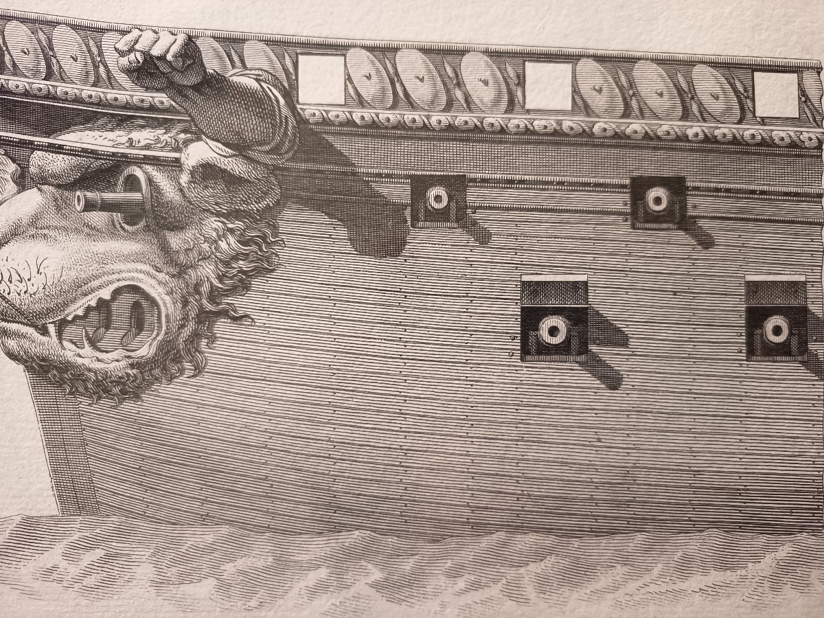 Proues de bateaux, paire de gravures xviiieme -photo-3