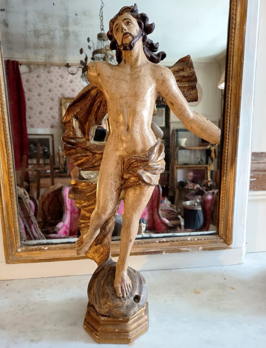Grande statue Christ ressuscité tout début du xviiième siècle 