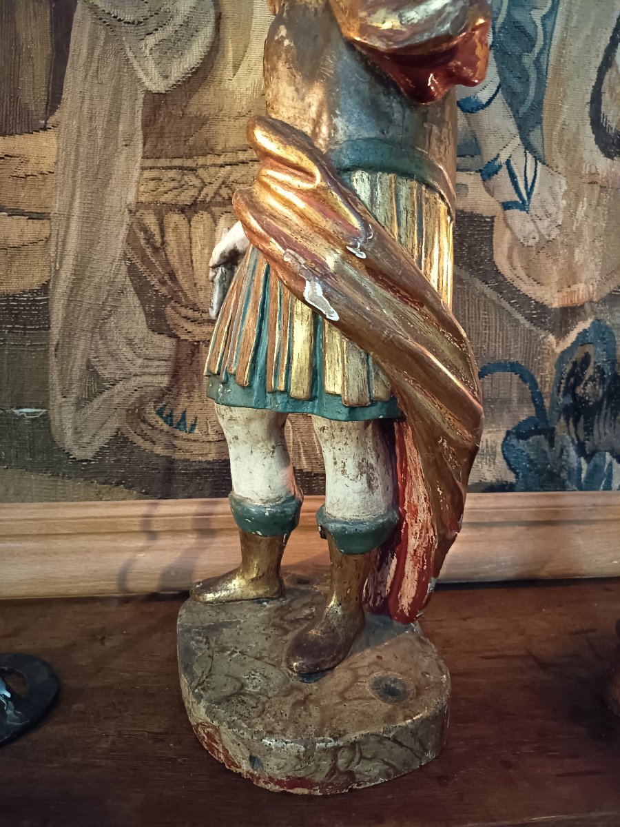 Large Polychrome Statue Of Saint Expeditus, 18th-century Neapolitan School-photo-2