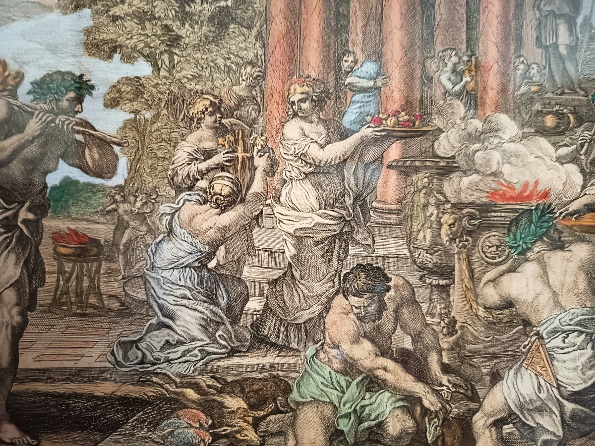Importante gravure baroque de Pietro Testa (1612-1650), Rome XVIIe-photo-3