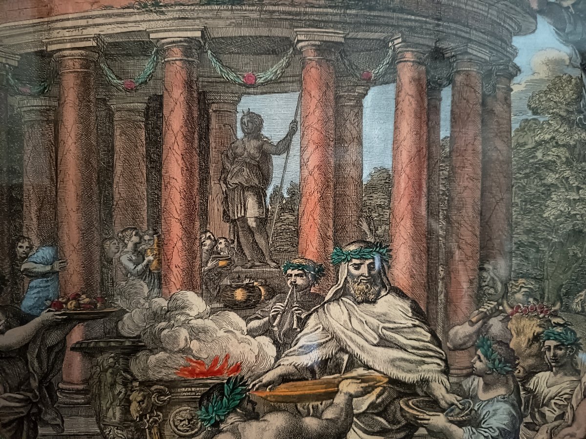 Importante gravure baroque de Pietro Testa (1612-1650), Rome XVIIe-photo-4