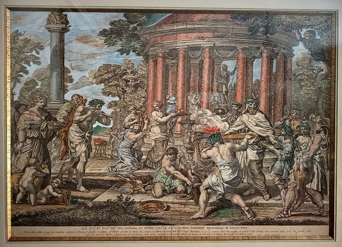 Importante gravure baroque de Pietro Testa (1612-1650), Rome XVIIe