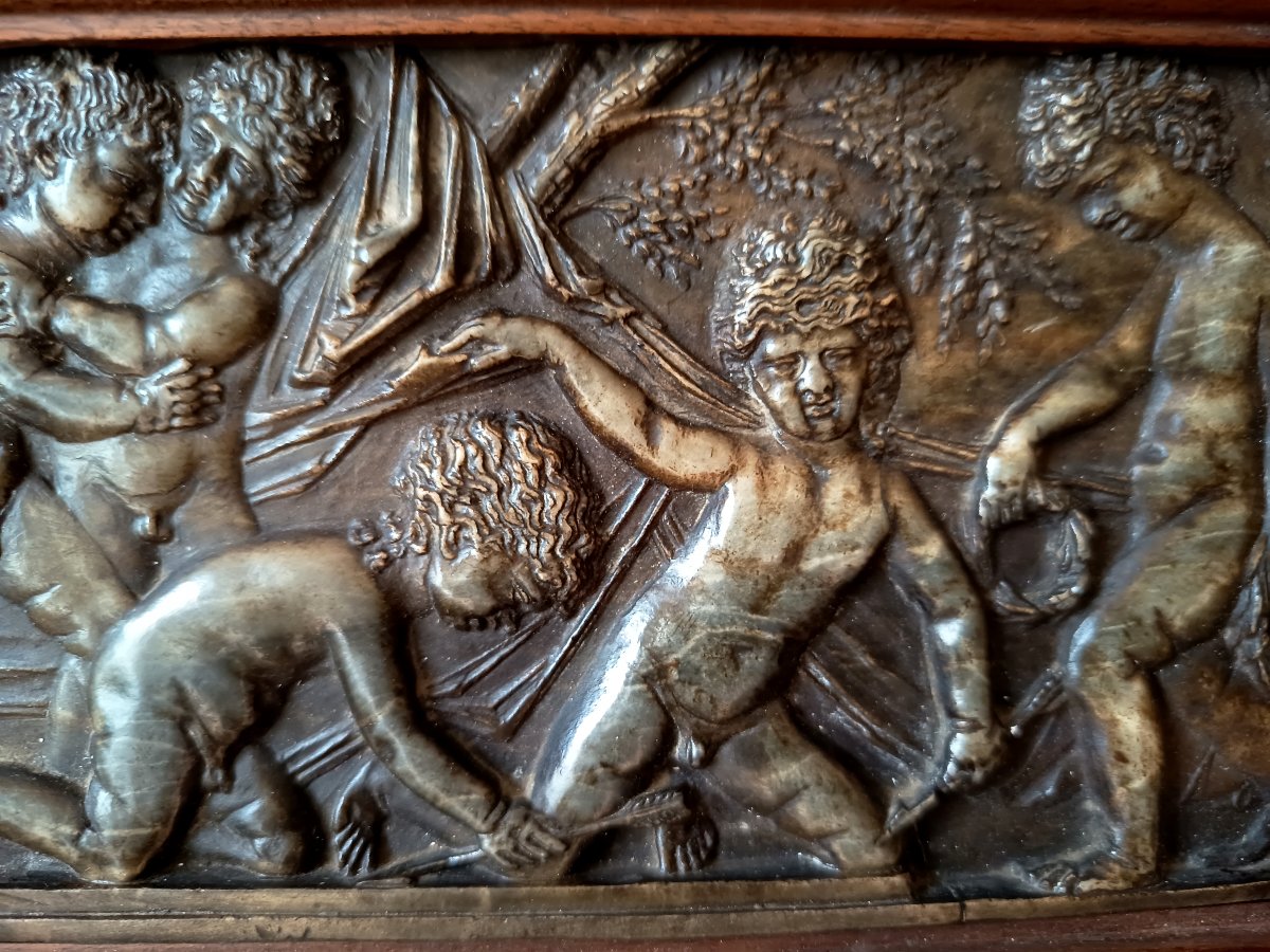 Pair Of Black Stone Bas-reliefs – Italy, Late 18th–early 19th Century-photo-1