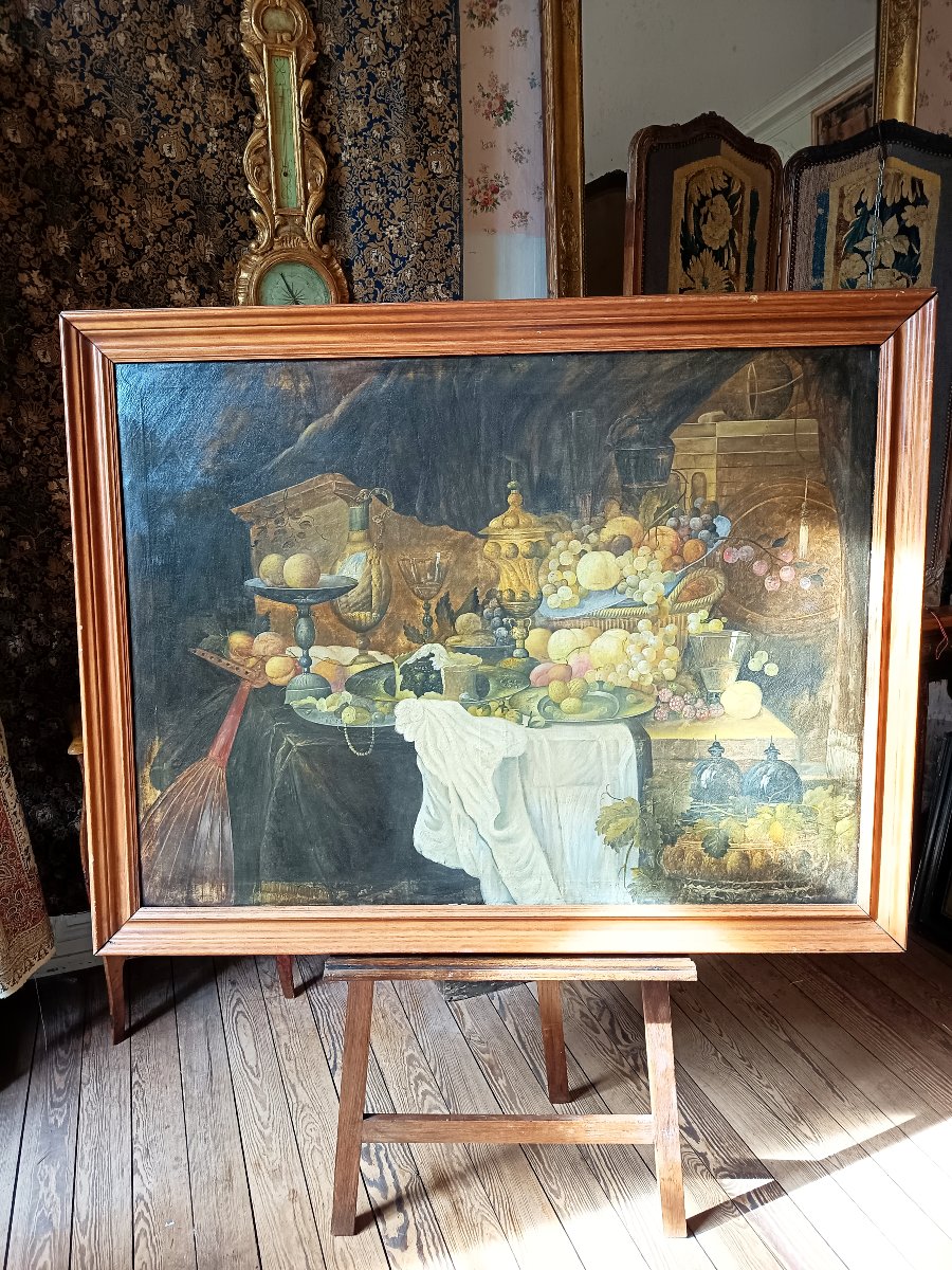 Nature morte aux fruits et à la riche vaisselle, d’après Jan Davidsz. de Heem (1606-1684)-photo-3