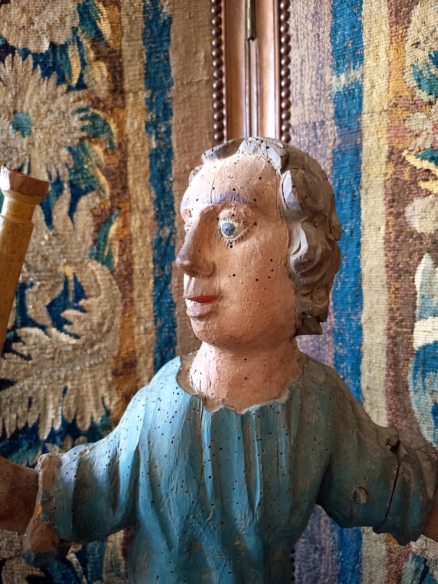 Announcing Angel With A Trumpet – Brittany, Late 17th / Early 18th Century-photo-1