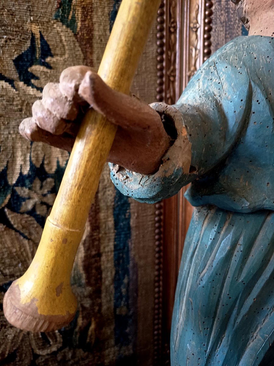Announcing Angel With A Trumpet – Brittany, Late 17th / Early 18th Century-photo-3