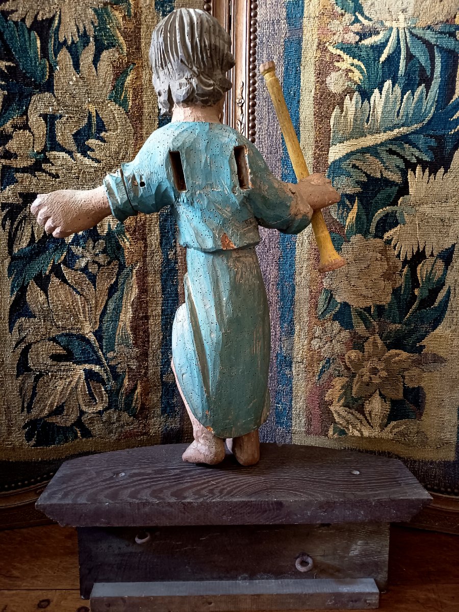 Announcing Angel With A Trumpet – Brittany, Late 17th / Early 18th Century-photo-5