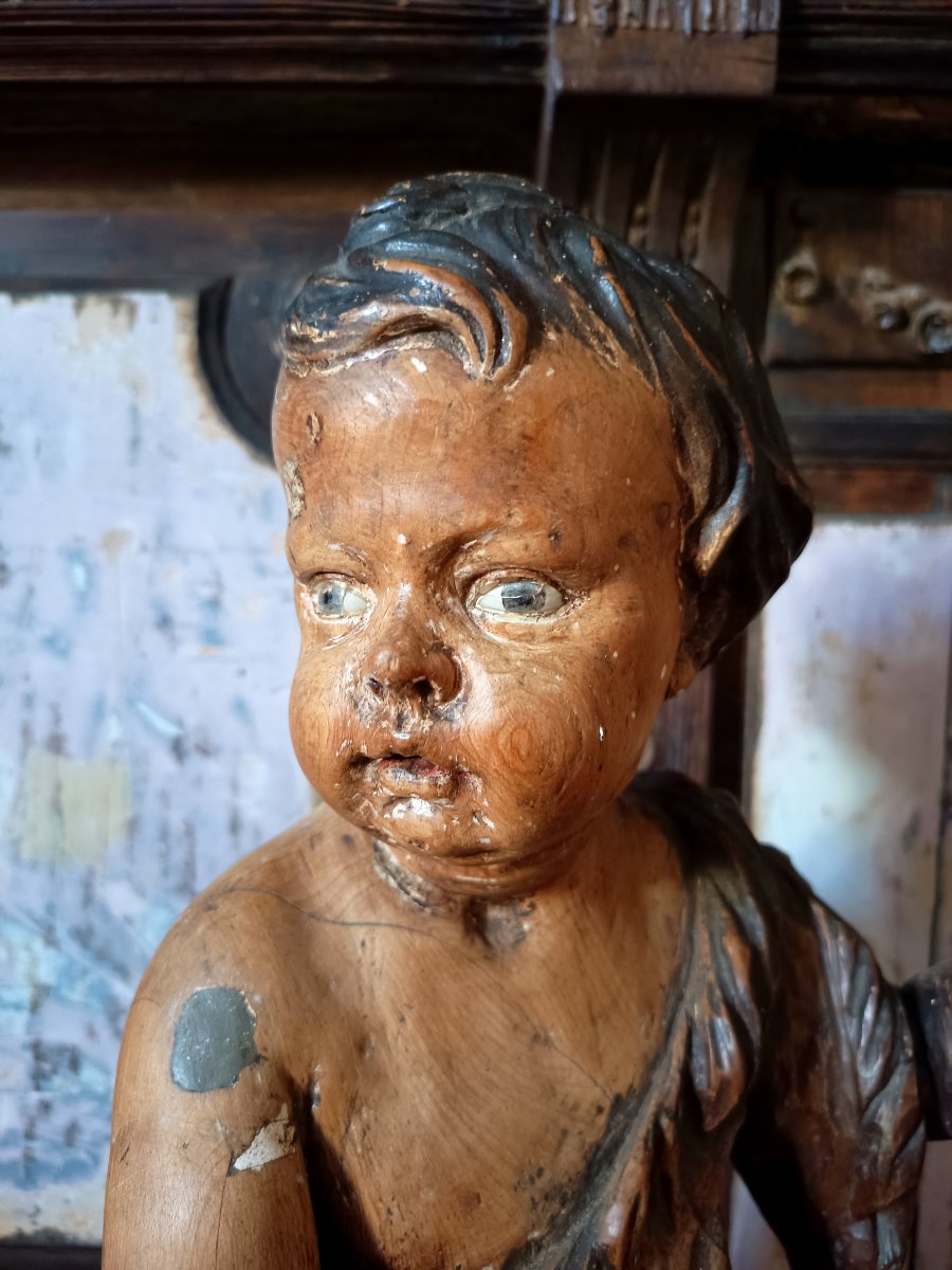  Saint Jean-Baptiste enfant – École génoise, fin XVIIe dans le goût d'Anton Maria Maragliano-photo-3