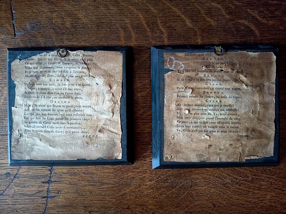 Pair Of Tondo Miniatures, Architectural Caprices, Oil On Copper From The Restoration Period-photo-1