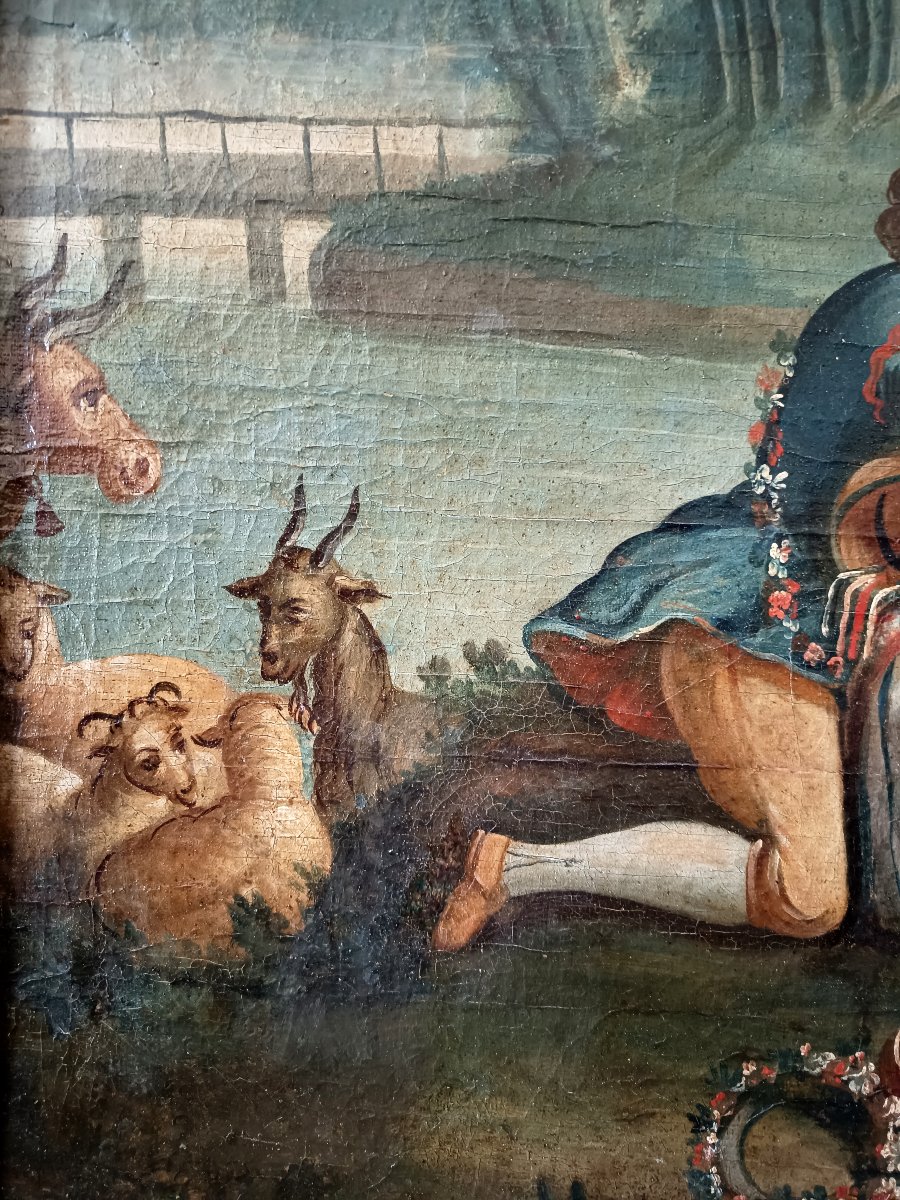 Charming Pastoral Scene Depicting Cupid – Louis XVI Period, Circa 1770–1780-photo-3