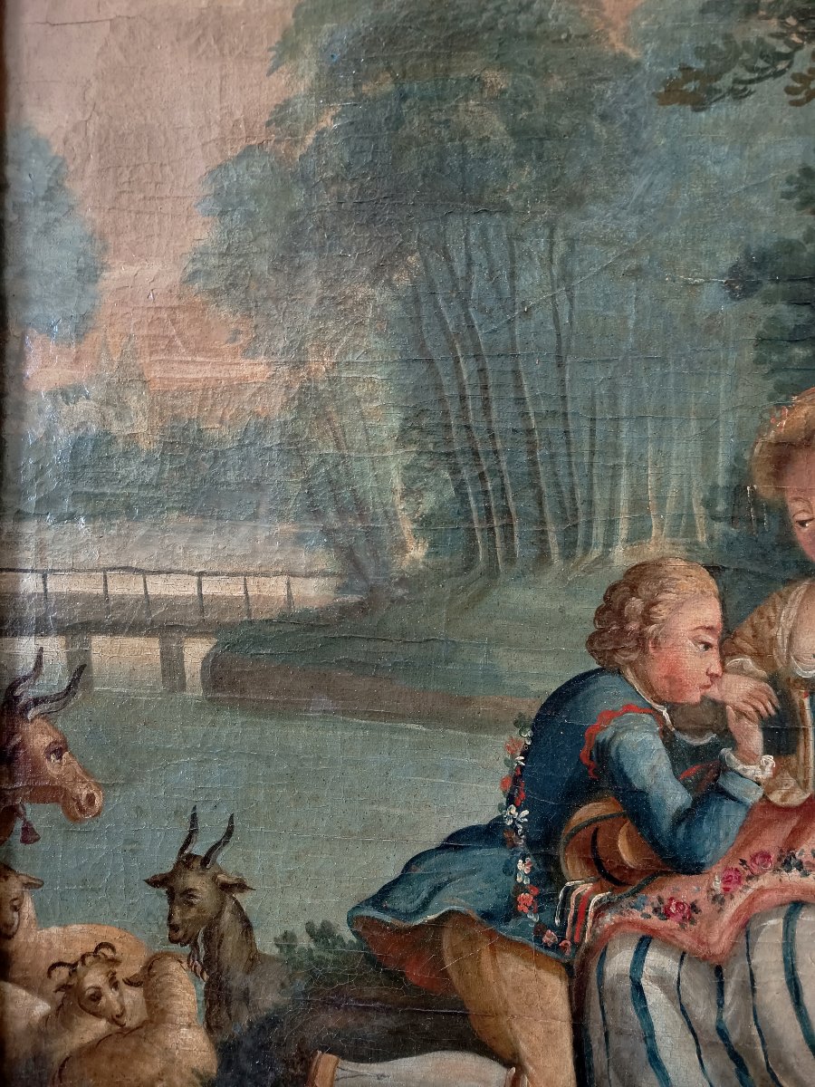 Charming Pastoral Scene Depicting Cupid – Louis XVI Period, Circa 1770–1780-photo-4