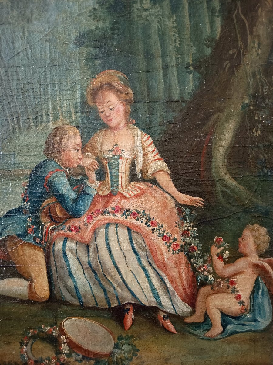 Charming Pastoral Scene Depicting Cupid – Louis XVI Period, Circa 1770–1780-photo-1