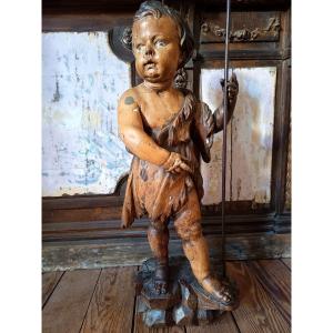 Saint Jean-Baptiste enfant – École génoise, fin XVIIe dans le goût d'Anton Maria Maragliano