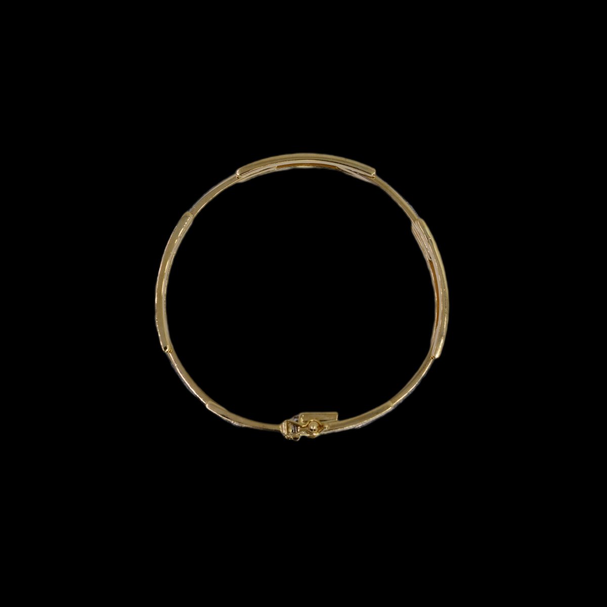 750 Gold Bracelet With Synthetic Diamond Chips-photo-3