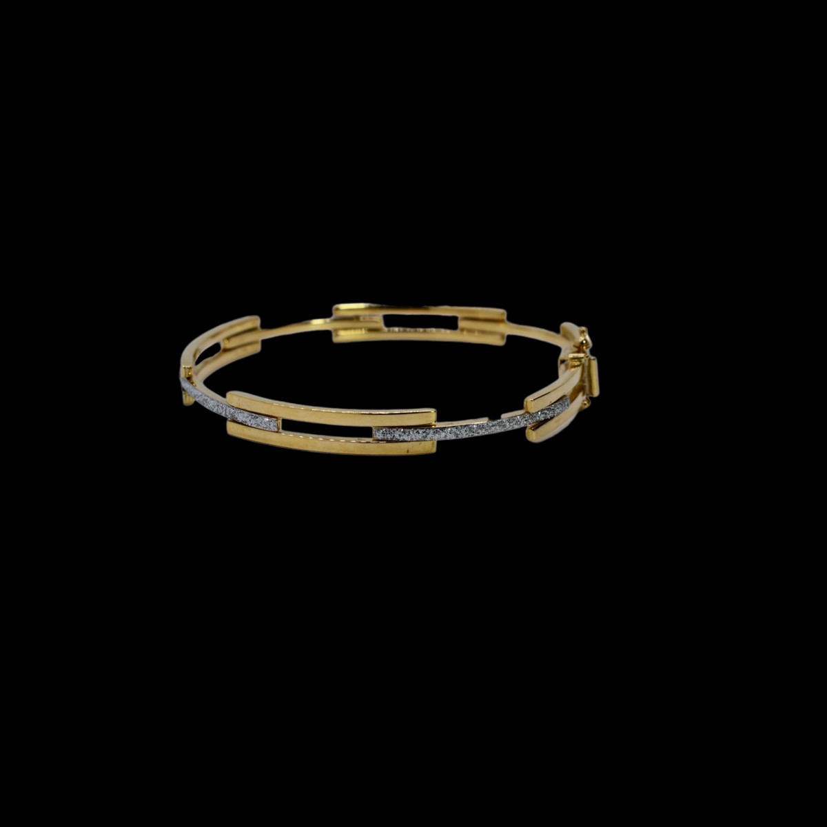 750 Gold Bracelet With Synthetic Diamond Chips