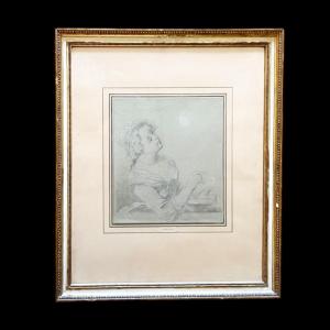 Tableau Laitière attribué à Jean-Baptiste Greuze
