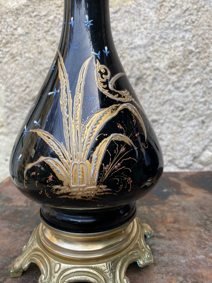 Pair Of XIXth Oil Lamps-photo-4